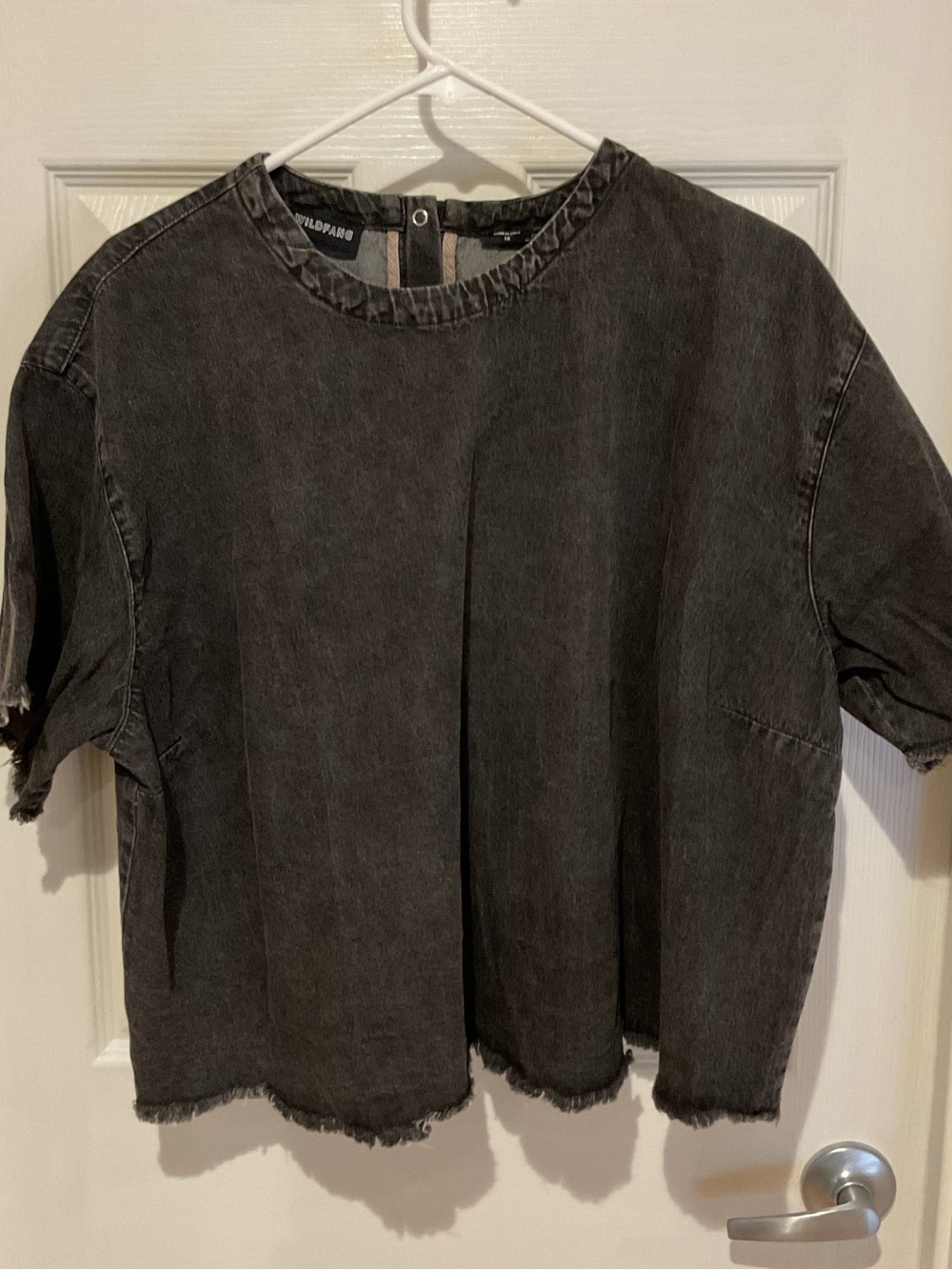 Wildfang new the essential denim boxy top short sleeve plus 1x casual fall